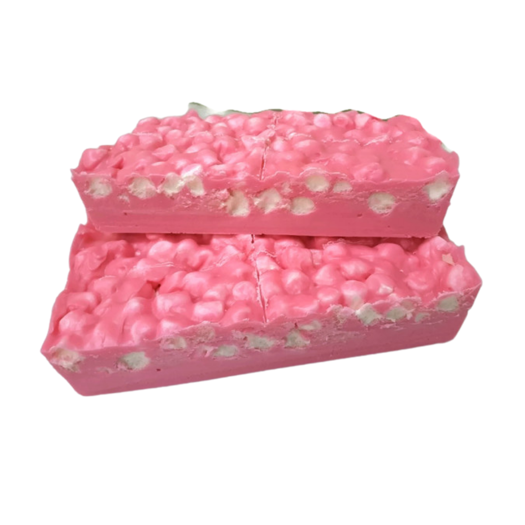 Bubble gum slab, bright pink fudge, marshmallow fudge, bubble gum flavoured fudge, premium fudge, best fudge in Canada, made in Alberta, Edmonton fudge, Phil's Fudge Factory