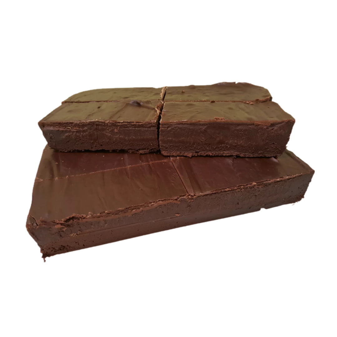 Dark Chocolate slab, dark chocolate fudge, traditional fudge, creamy fudge, rich fudge, dark cocoa, hand made fudge, premium fudge, best fudge in Canada, made in Alberta, Edmonton fudge, Phil’s Fudge Factory