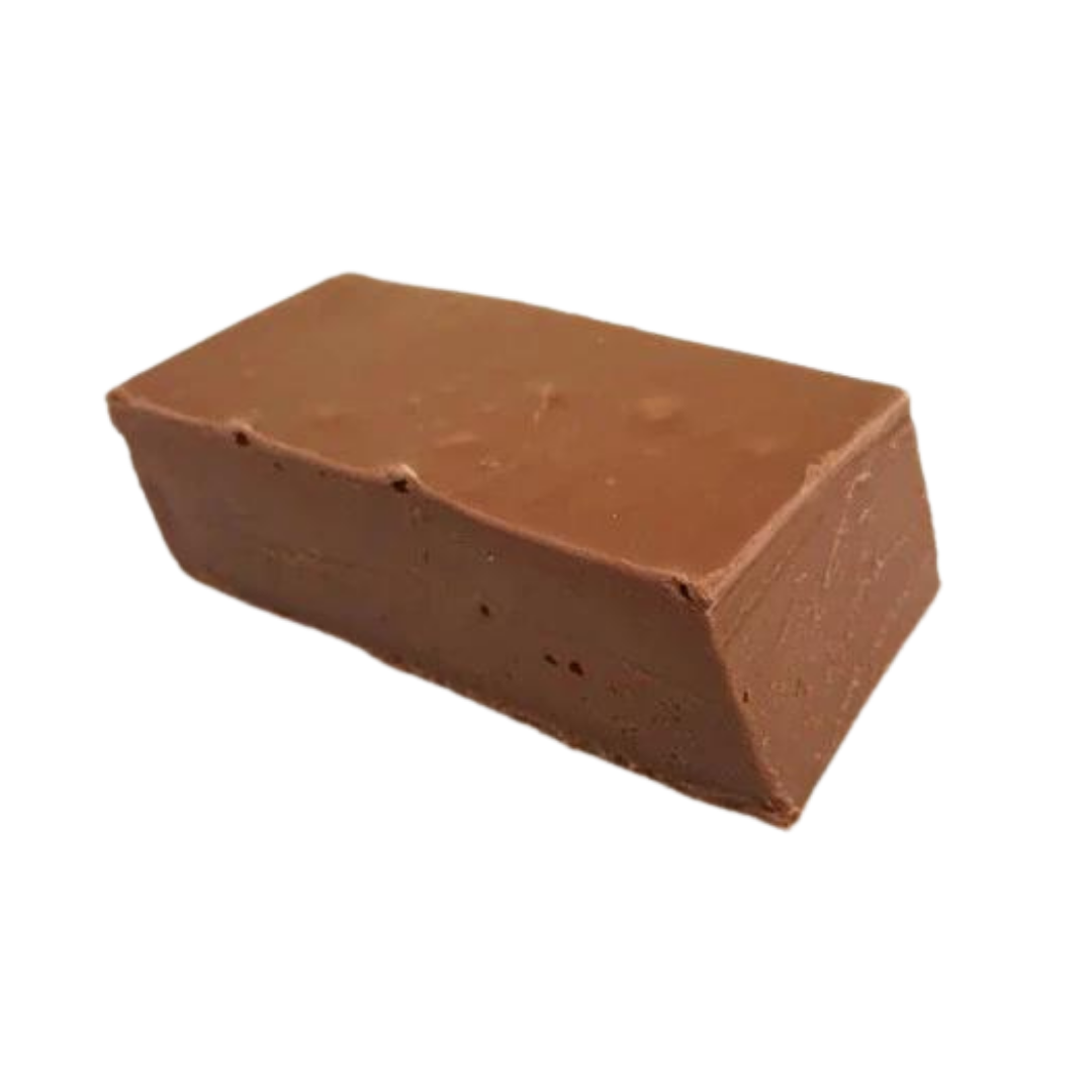 Milk chocolate left, milk chocolate fudge, traditional fudge, basic fudge, creamy fudge, delicious fudge, light fudge, hand made fudge, premium fudge, best fudge in Canada, made in Alberta, Edmonton fudge, Phil’s Fudge Factory