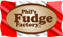 Phil's Fudge logo over Canada's Flag