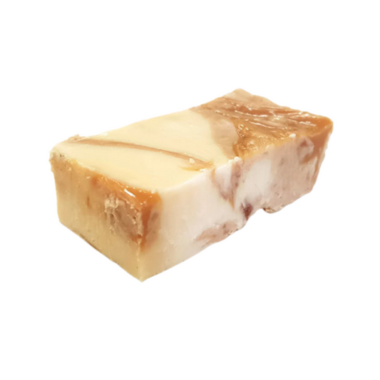 Caramel Apple Cream cheese right, apple pie fudge, real apple chunks, swirled caramel, Cheesecake fudge, real cream cheese, creamy fudge, gooey fudge, premium fudge, best fudge in Canada, made in Alberta, Edmonton fudge, Phil's Fudge Factory