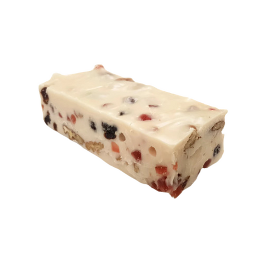 rum fruitcake left, vanilla fudge, rum flavoured fudge, pecan fudge, raisin fudge, candied fruit fudge, holiday fudge, Christmas fudge, classic dessert inspired fudge, creamy fudge, real whole pecans, real raisins, hand made fudge, premium fudge, best fudge in Canada, made in Alberta, Edmonton fudge, Phil’s Fudge Factory