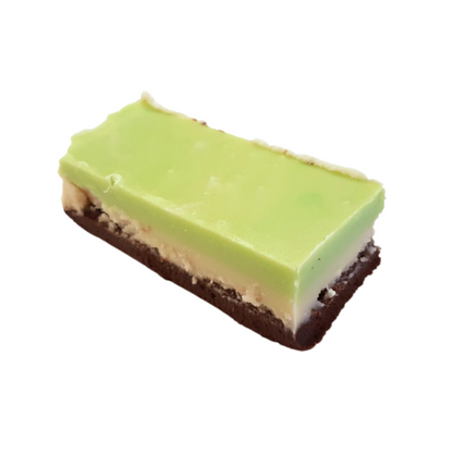 spumoni left, vanilla fudge, chocolate fudge, pistachio flavoured fudge, layered fudge, classic dessert inspired fudge, creamy fudge, hand made fudge, premium fudge, best fudge in Canada, made in Alberta, Edmonton fudge, Phil’s Fudge Factory